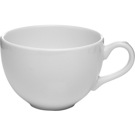 Чашка чайная «Монако Вайт»; фарфор; 340мл; D=10,H=6.7,L=12.8см; белый