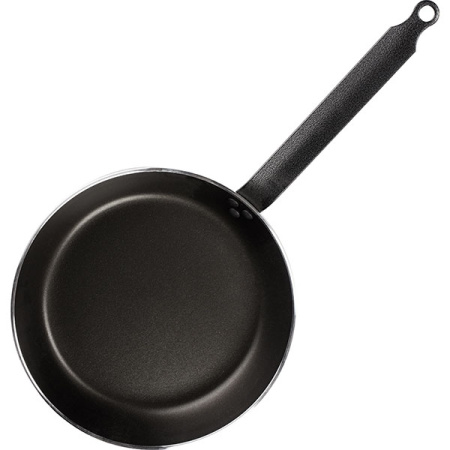 Сковорода с антиприг.покрыт. «Клас Шеф»; алюмин.,тефлон; D=22,H=4,L=43см; синий,черный