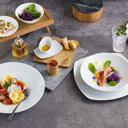 Тарелка квадратная «Опшенс»; фарфор; L=28.5,B=28.5см; белый