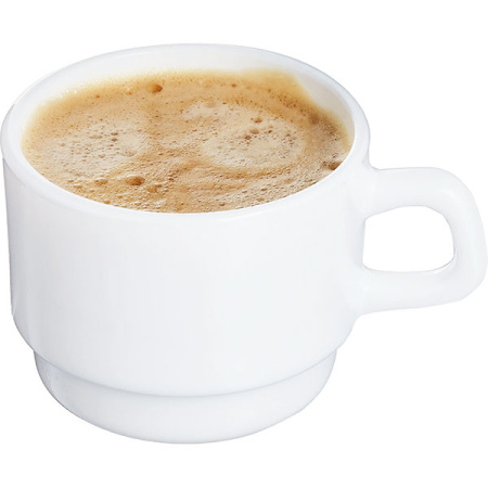 Чашка чайная «Ресторан»; стекло; 190мл; D=7.7,H=7.3см; белый