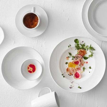 Тарелка глубокая «Спайро»; фарфор; 450мл; D=30,H=5.5см; белый