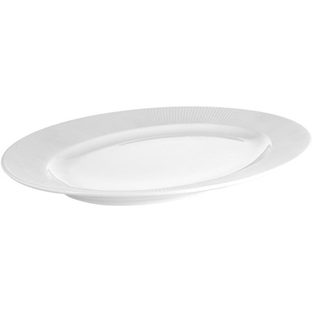 Блюдо овальное «Жансан»; фарфор; H=1.8,L=29,B=22см; белый