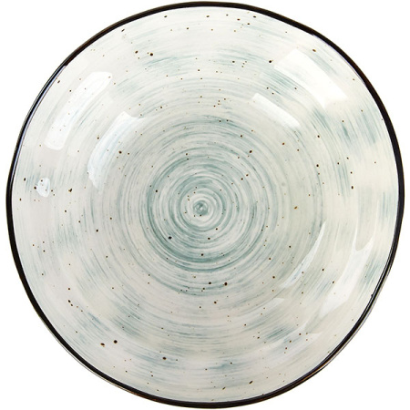 Салатник «Пастораль»; фарфор; D=22,H=7см; зелен.