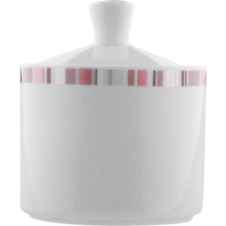 Сахарница с крышкой; фарфор