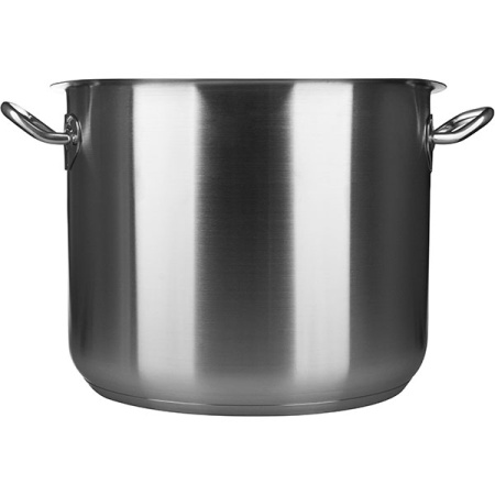 Кастрюля-котел б/крышки; сталь нерж.; 17л; D=30,H=25см; металлич.