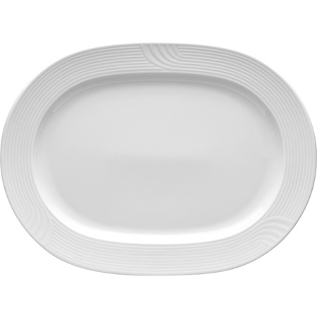 Блюдо овал. «Карат»; фарфор; L=29.5,B=22.5см; белый