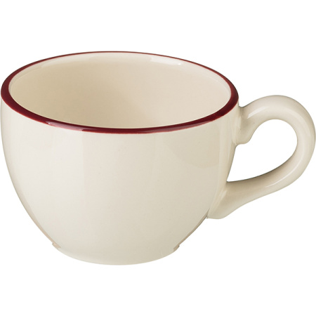 Фото Чашка кофейная Кларет, 85 мл, фарфор, бежевый, бордо Чашка кофейная Кларет, 85 мл, фарфор, бежевый, бордо