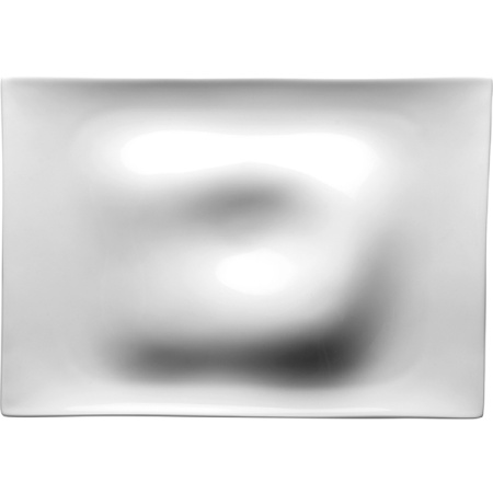 Блюдо серв. «Крушиал Дэт»; фарфор; H=4,L=30.5,B=21см; белый