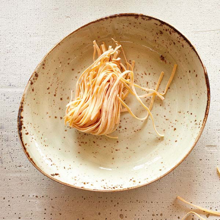 Салатник «Крафт»; фарфор; 670мл; H=5.5,L=28,B=24.5см; зелен.