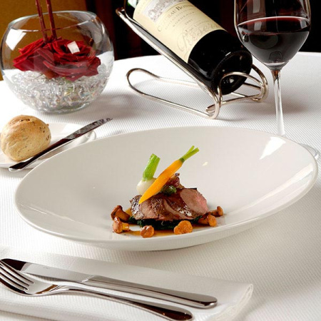 Салатник «Монако Вайт»; фарфор; 915мл; D=25.5,H=4.5см; белый