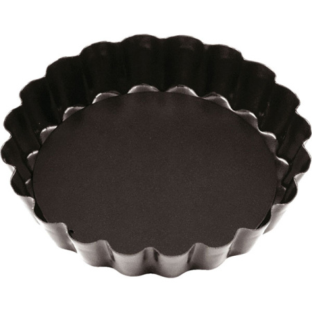 Форма для выпечки  съемное дно; сталь,антиприг.покр.; D=10,H=2см; черный