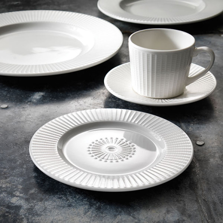 Блюдце «Уиллоу»; фарфор; D=15.3см; белый