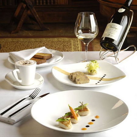 Салатник «Монако Вайт»; фарфор; 1000мл; D=30,H=5.1см; белый