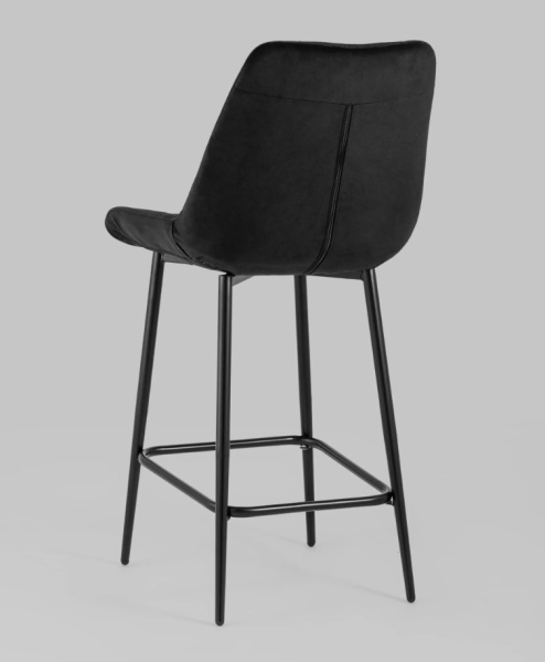 Стул полубарный Флекс велюр черный