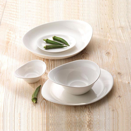 Салатник «ФриСтайл»; фарфор; 120мл; D=13,H=5,L=12.5,B=9см; белый