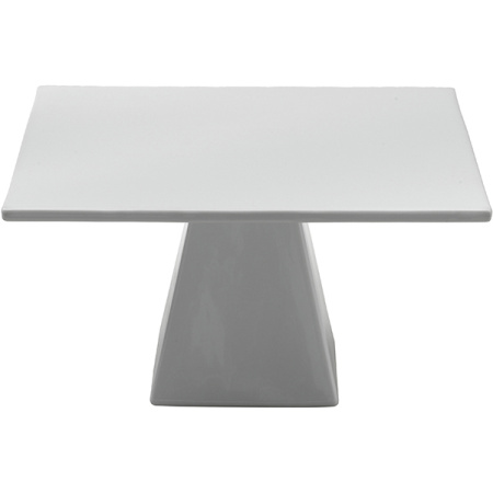 Блюдо фуршетн.на ножке «Розелли Райз»; фарфор; H=11.5,L=23.5,B=23.5см; белый