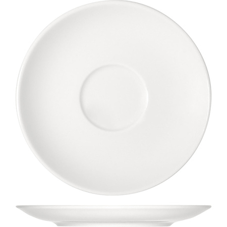 Блюдце «Опшенс»; фарфор; D=15,H=1.5см; белый