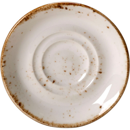 Блюдце «Крафт»; фарфор; D=11,H=1.3см; белый