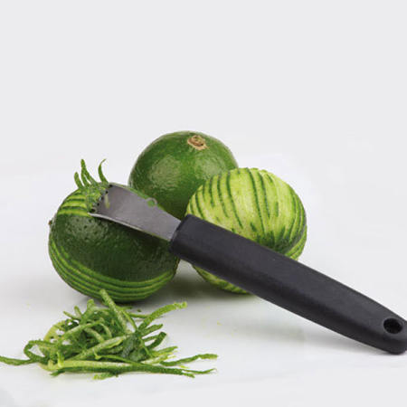 Нож для декоративной нарезки «Оранж»; пластик,сталь; L=14.5см; черный