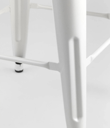 Стул полубарный TOLIX WOOD со спинкой белый глянцевый