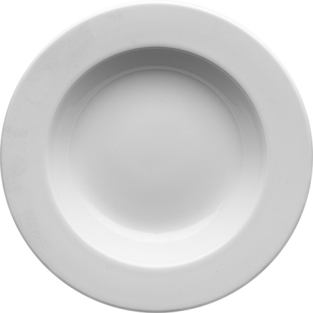 Тарелка глубокая «Монако Вайт»; фарфор; 300мл; D=22,H=3.5см; белый