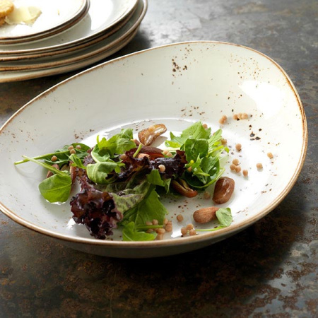 Салатник «Крафт»; фарфор; 670мл; H=5.5,L=28,B=24.5см; белый