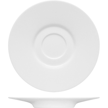 Блюдце «Пьюрити»; фарфор; D=16,H=1.9см; белый