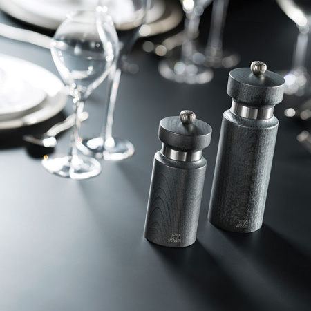 Мельница для соли «Роян»; бук,сталь нерж.; H=14см; серый