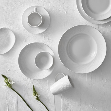 Кружка «Спайро»; фарфор; 340мл; D=8,H=11.5,L=11см; белый