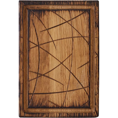 Доска для подачи прямоуг.б/ручки с выемкой; дуб; H=25,L=260,B=180мм