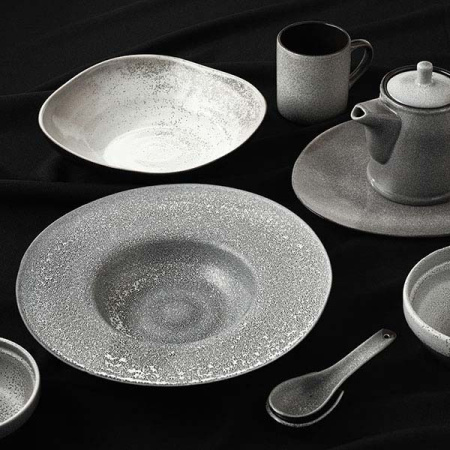 Тарелка для пасты «Млечный путь»; фарфор; 500мл; D=31,H=5см; черный