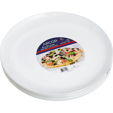 Блюдо для пиццы «Бургер Солюшнс»; стекло; D=32см; белый