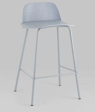 Стул полубарный Mist серо-голубой