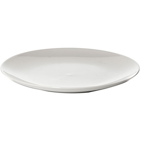 Тарелка мелкая б/борта «Кунстверк»; фарфор; D=26,H=2.7см; белый