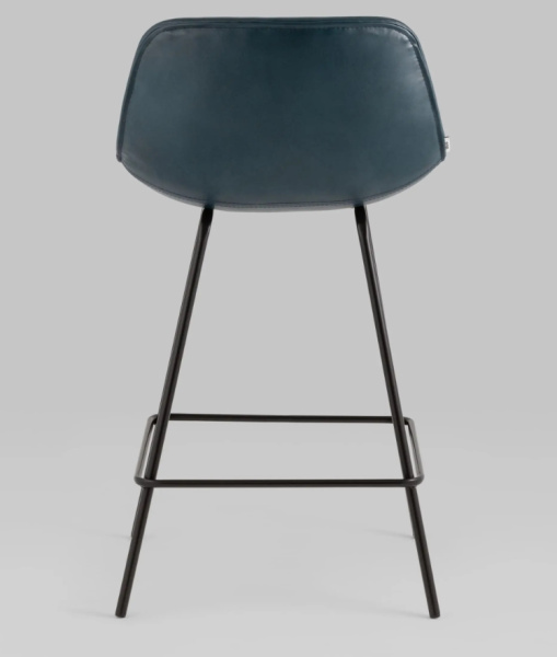 Стул полубарный Деймон экокожа тёмно-синий
