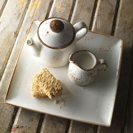 Чайник «Крафт»; фарфор; 425мл; D=7.5,H=11.4,L=17см; белый