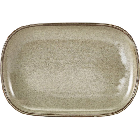 Блюдо прямоуг. «Терра Грей»; фарфор; L=24,B=16.5см; серый