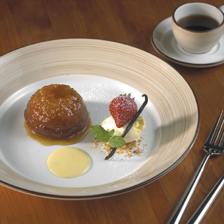 Тарелка «Чино»; фарфор; D=23,H=2см; белый,бежев.