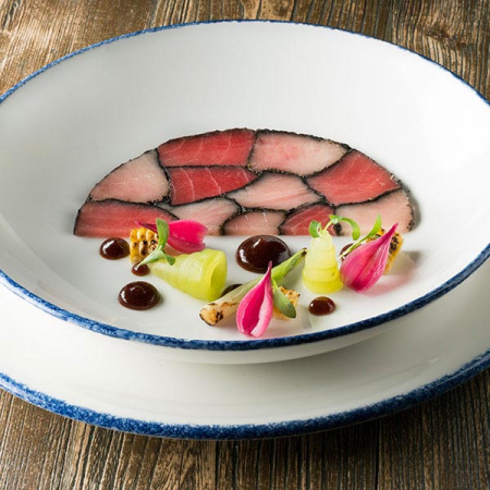 Салатник «Блю дэппл»; фарфор; D=11см; белый,синий