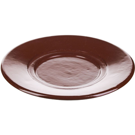 Блюдце «Шоколад»; фарфор; D=15.5,H=2см; тем.корич.