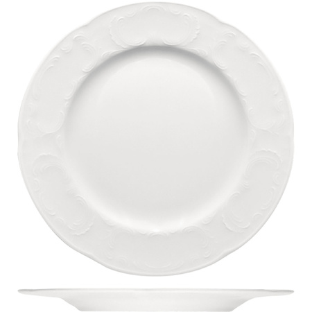 Тарелка мелкая «Моцарт»; фарфор; D=30,H=2.2см; белый