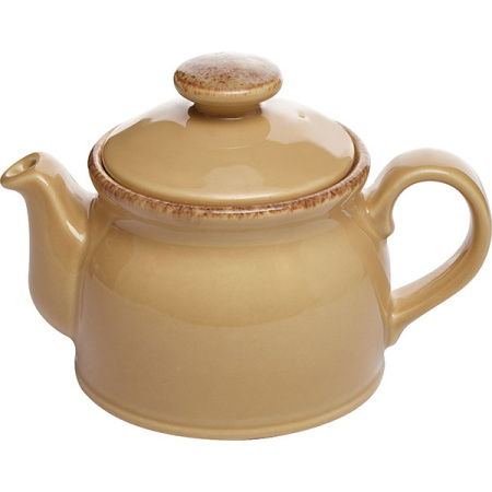 Чайник «Террамеса вит»; фарфор; 425мл; D=10.5,H=8.5,L=16.5см; бежев.
