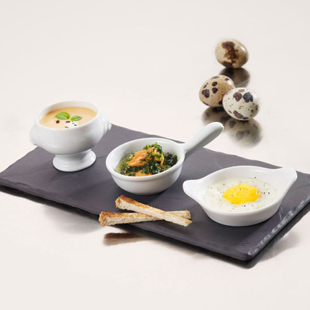 Блюдо прямоугольное «Базальт»; фарфор; L=25,B=12см; черный,матовый