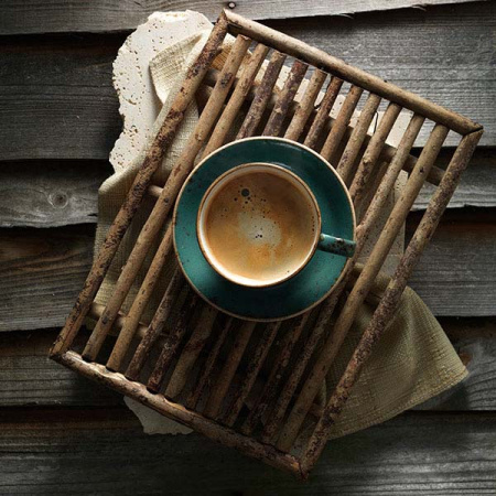 Чашка чайная «Крафт»; фарфор; 225мл; D=8,H=6,L=11см; синий