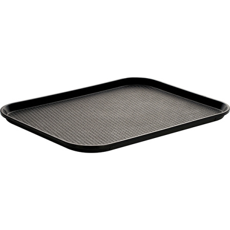 Поднос для Фаст Фуд; пластик; H=2,L=45,B=35см; черный