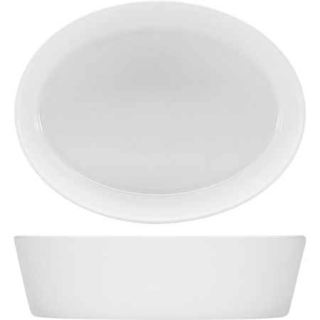 Салатник овальный «Пьюрити»; фарфор; 180мл; L=11.7,B=9см; белый