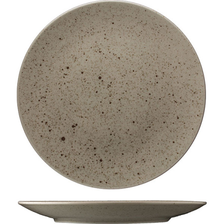 Тарелка мелкая «Лайфстиль»; фарфор; D=21см; песочн.