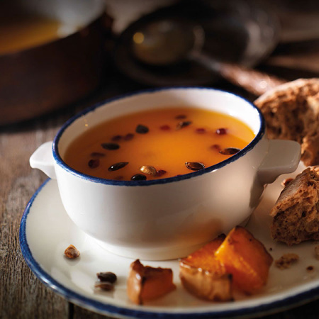 Бульон.чашка «Блю дэппл» б/крышки; фарфор; 450мл; D=12,H=6см; белый,синий