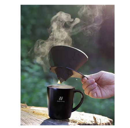 Воронка Hario Zebrang Flat V60-02 силикон черный