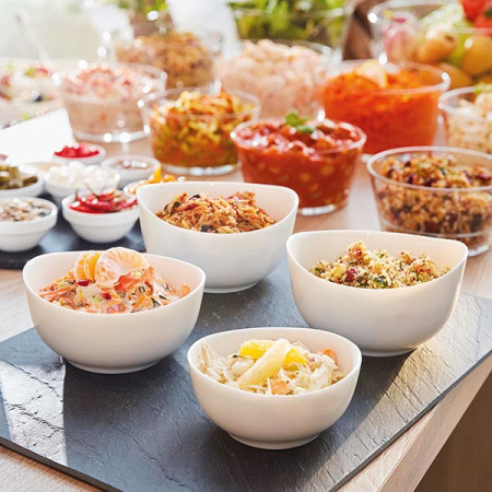 Салатник «Зеникс»; зеникс; 550мл; D=13.7,H=7.3см; белый